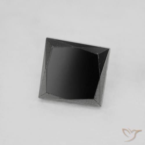 9,17 ctw natürlicher Schwarz Diamant, Quadrat, Lichtundurchlässig