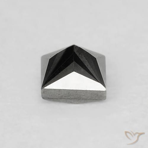 9,17 ctw natürlicher Schwarz Diamant, Quadrat, Lichtundurchlässig