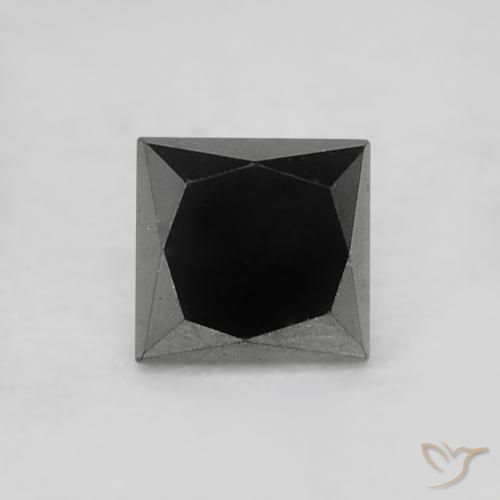 0.23ct Natürlicher Schwarz Diamant, Quadrat, Lichtundurchlässig