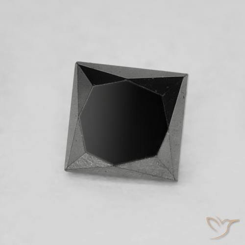 9,17 ctw natürlicher Schwarz Diamant, Quadrat, Lichtundurchlässig
