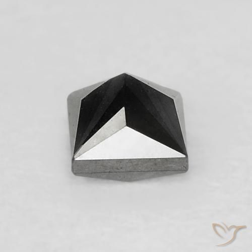 9,17 ctw natürlicher Schwarz Diamant, Quadrat, Lichtundurchlässig