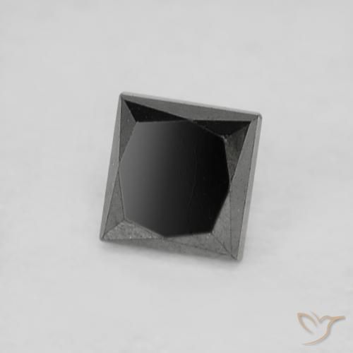 0,19 ctw natürlicher schwarzer Diamant, Quadrat, Lichtundurchlässig