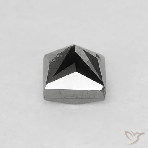 0,19 ctw natürlicher schwarzer Diamant, Quadrat, Lichtundurchlässig
