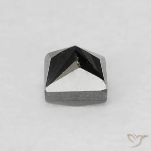 9,17 ctw natürlicher Schwarz Diamant, Quadrat, Lichtundurchlässig