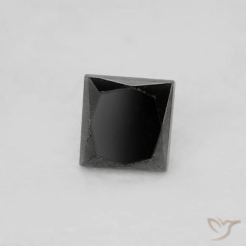 9,17 ctw natürlicher Schwarz Diamant, Quadrat, Lichtundurchlässig