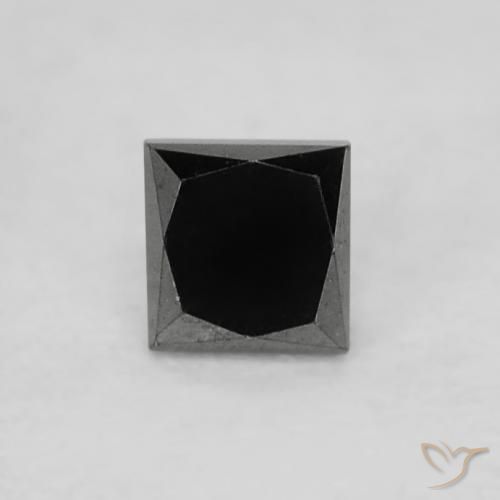 0.18ct Natürlicher Schwarz Diamant, Quadrat, Lichtundurchlässig
