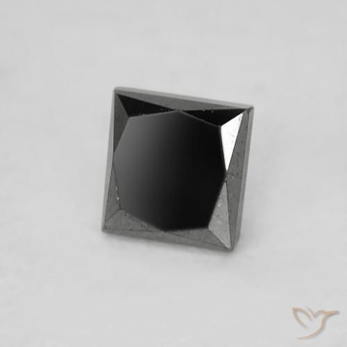 9,17 ctw natürlicher Schwarz Diamant, Quadrat, Lichtundurchlässig