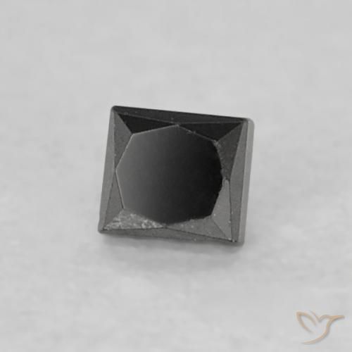 9,17 ctw natürlicher Schwarz Diamant, Quadrat, Lichtundurchlässig