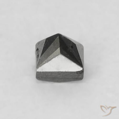 9,17 ctw natürlicher Schwarz Diamant, Quadrat, Lichtundurchlässig