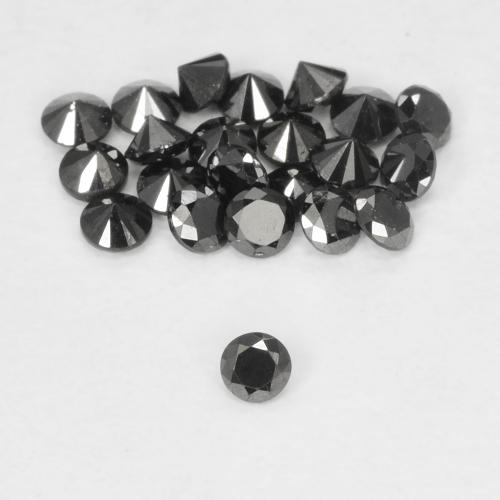 9,17 ctw natürlicher Schwarz Diamant, Runden, Lichtundurchlässig