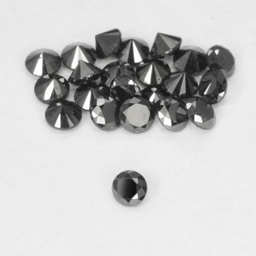 9,17 ctw natürlicher Schwarz Diamant, Runden, Lichtundurchlässig