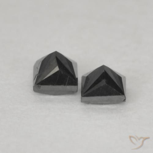 0.18 ct natürliche Schwarz Diamant-Edelsteine, Quadrat, Lichtundurchlässig