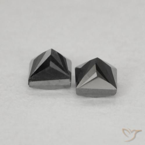 0.16 ct natürliche Schwarz Diamant-Edelsteine, Quadrat, Lichtundurchlässig