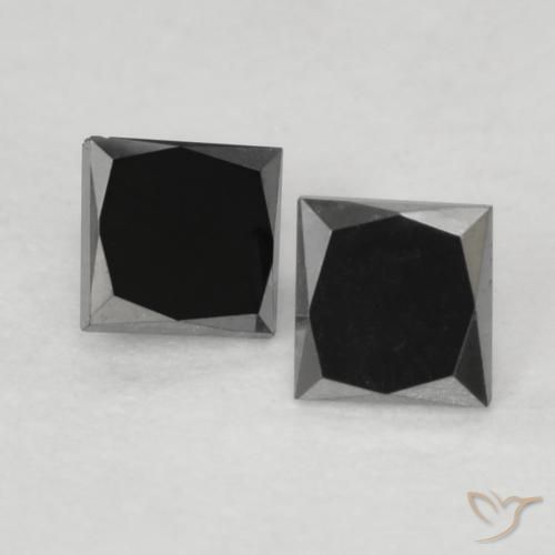 0.23ctw Natürlicher Schwarz Diamant, Quadrat, Lichtundurchlässig