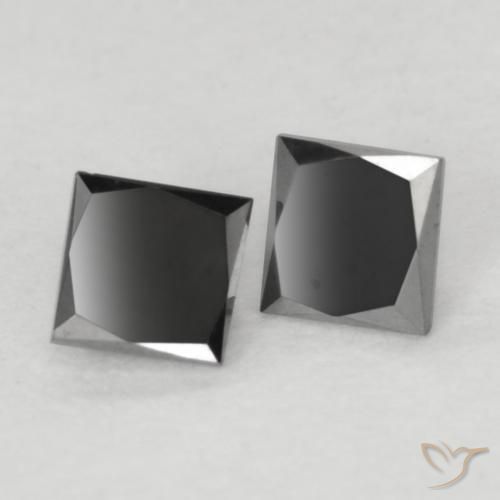 0.23 ct natürliche Schwarz Diamant-Edelsteine, Quadrat, Lichtundurchlässig