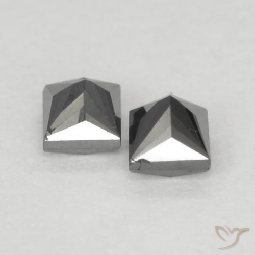 0.22 ct natürliche Schwarz Diamant-Edelsteine, Quadrat, Lichtundurchlässig