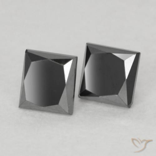 0.31 ct natürliche Schwarz Diamant-Edelsteine, Quadrat, Lichtundurchlässig