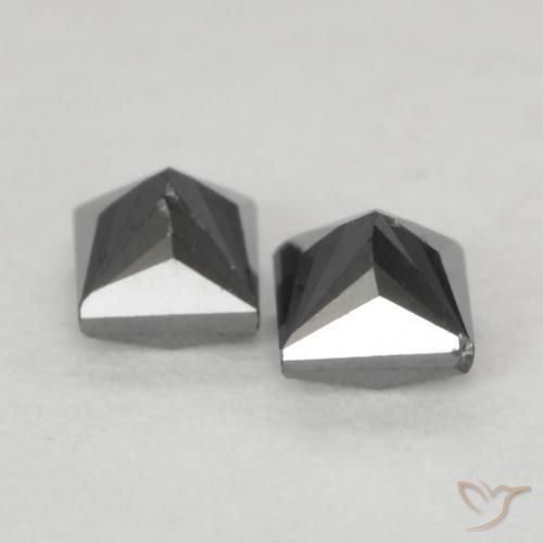 0.31 ct natürliche Schwarz Diamant-Edelsteine, Quadrat, Lichtundurchlässig