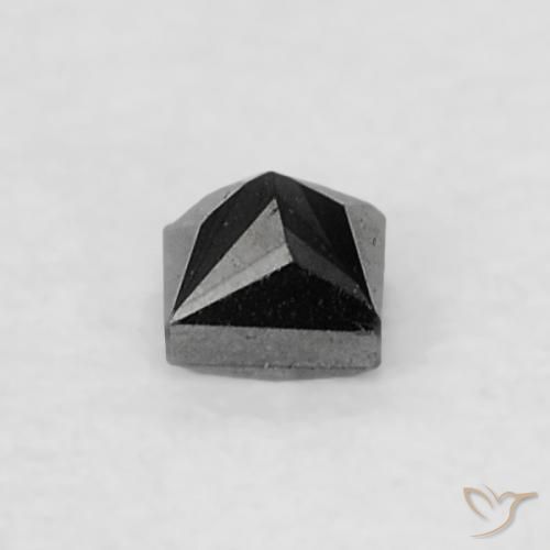 9,17 ctw natürlicher Schwarz Diamant, Quadrat, Lichtundurchlässig