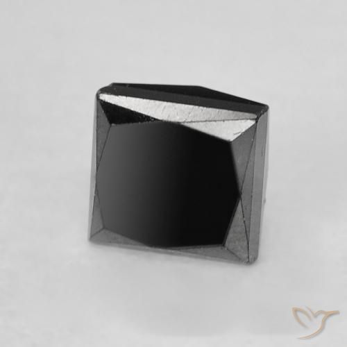 9,17 ctw natürlicher Schwarz Diamant, Quadrat, Lichtundurchlässig