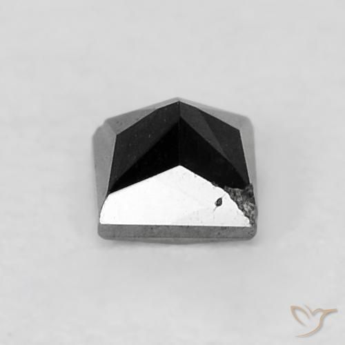 9,17 ctw natürlicher Schwarz Diamant, Quadrat, Lichtundurchlässig