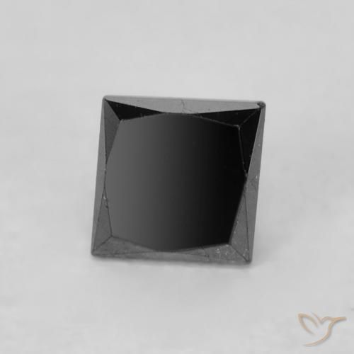 9,17 ctw natürlicher Schwarz Diamant, Quadrat, Lichtundurchlässig