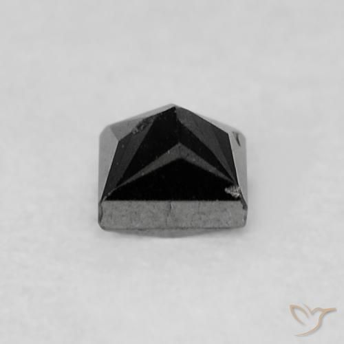 9,17 ctw natürlicher Schwarz Diamant, Quadrat, Lichtundurchlässig