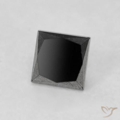 0.27ct Natürlicher Schwarz Diamant, Quadrat, Lichtundurchlässig