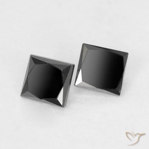 0.13 ct natürliche Schwarz Diamant-Edelsteine, Quadrat, Lichtundurchlässig