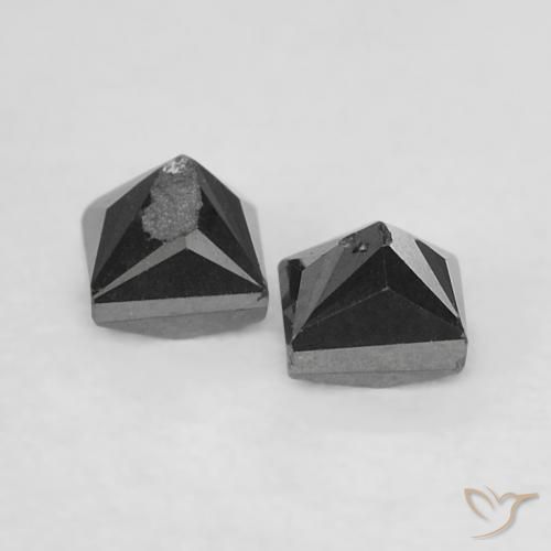 0.34 ct natürliche Schwarz Diamant-Edelsteine, Quadrat, Lichtundurchlässig