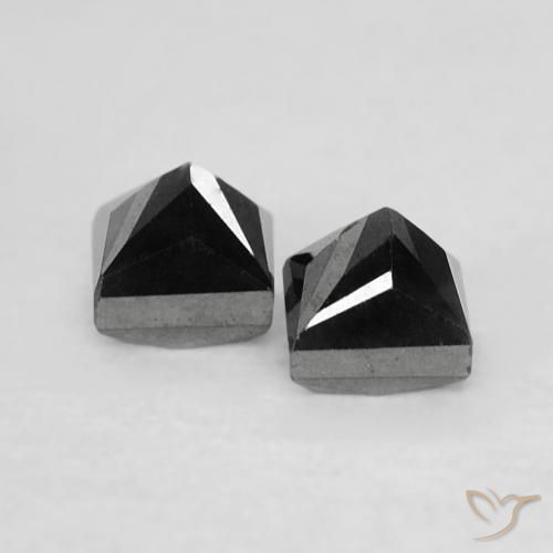 0.39 ct natürliche Schwarz Diamant-Edelsteine, Quadrat, Lichtundurchlässig