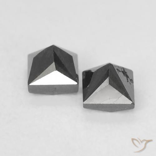 0.35 ct natürliche Schwarz Diamant-Edelsteine, Quadrat, Lichtundurchlässig