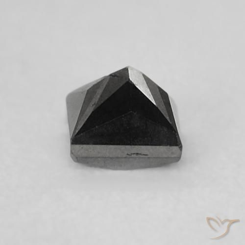 9,17 ctw natürlicher Schwarz Diamant, Quadrat, Lichtundurchlässig