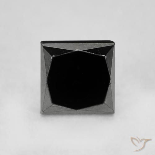 0.36ct Natürlicher Schwarz Diamant, Quadrat, Lichtundurchlässig, Photo A