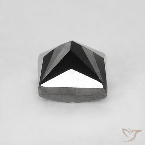 9,17 ctw natürlicher Schwarz Diamant, Quadrat, Lichtundurchlässig