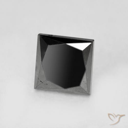 0.27ct Natürlicher Schwarz Diamant, Quadrat, Lichtundurchlässig, Photo A