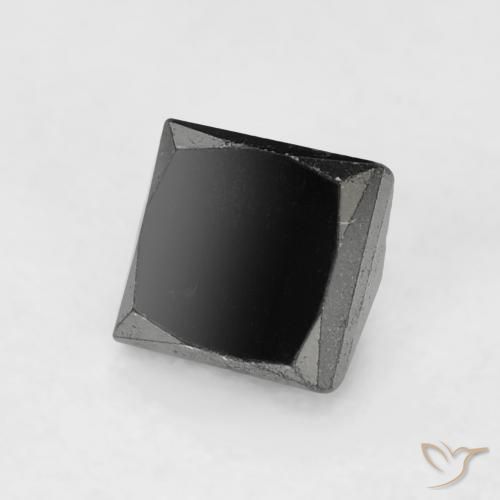 9,17 ctw natürlicher Schwarz Diamant, Quadrat, Lichtundurchlässig