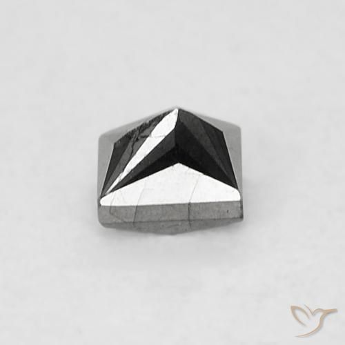 9,17 ctw natürlicher Schwarz Diamant, Quadrat, Lichtundurchlässig