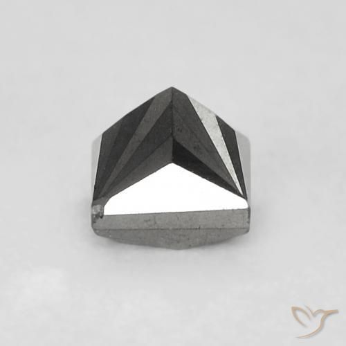 9,17 ctw natürlicher Schwarz Diamant, Quadrat, Lichtundurchlässig
