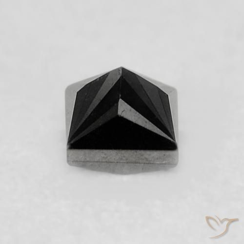 9,17 ctw natürlicher Schwarz Diamant, Quadrat, Lichtundurchlässig