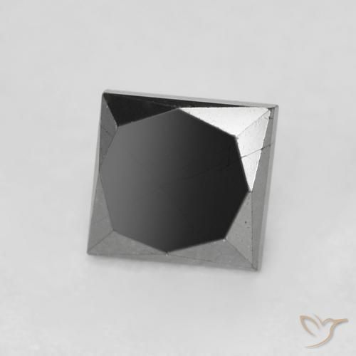0.68ct Natürlicher Schwarz Diamant, Quadrat, Lichtundurchlässig