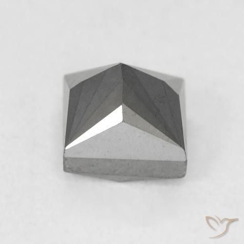 9,17 ctw natürlicher Schwarz Diamant, Quadrat, Lichtundurchlässig