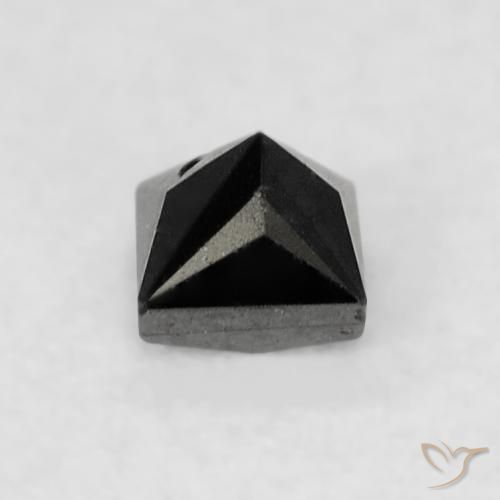 9,17 ctw natürlicher Schwarz Diamant, Quadrat, Lichtundurchlässig