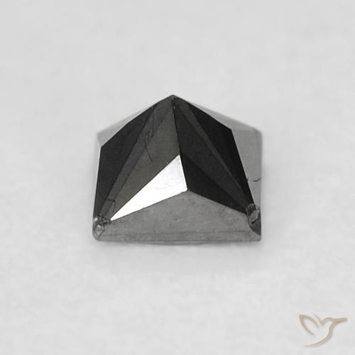 9,17 ctw natürlicher Schwarz Diamant, Quadrat, Lichtundurchlässig