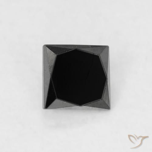 9,17 ctw natürlicher Schwarz Diamant, Quadrat, Lichtundurchlässig