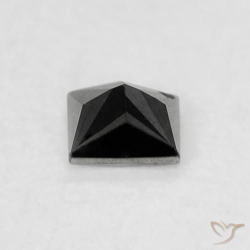 9,17 ctw natürlicher Schwarz Diamant, Quadrat, Lichtundurchlässig