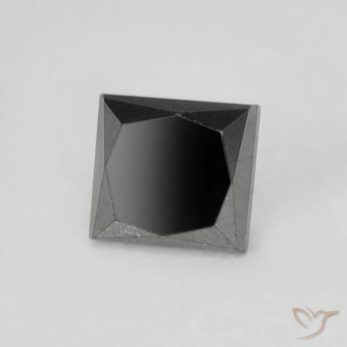0.24ct Natürlicher Schwarz Diamant, Quadrat, Lichtundurchlässig, Photo A