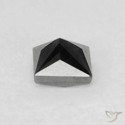 9,17 ctw natürlicher Schwarz Diamant, Quadrat, Lichtundurchlässig