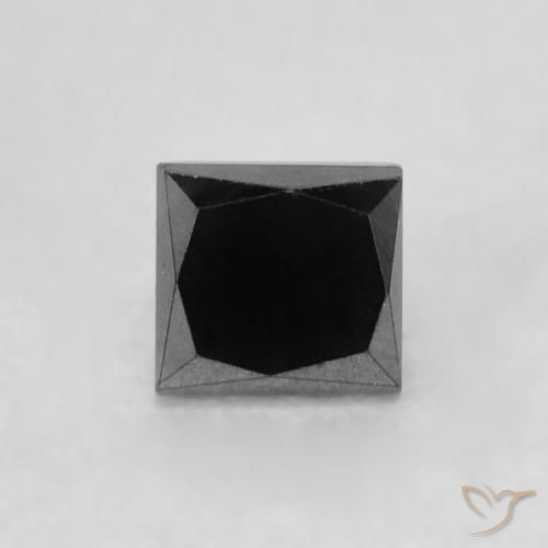 0.28ct Natürlicher Schwarz Diamant, Quadrat, Lichtundurchlässig