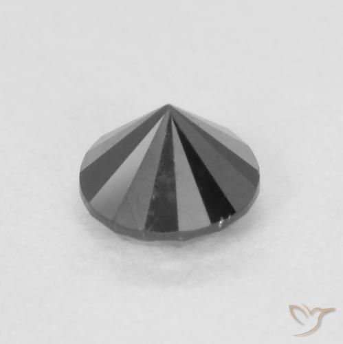 9,17 ctw natürlicher Schwarz Diamant, Runden, Lichtundurchlässig